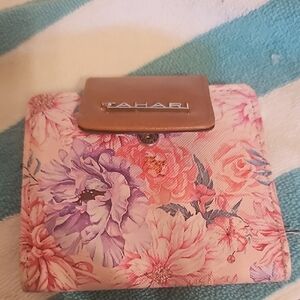 Leather floral wallet
